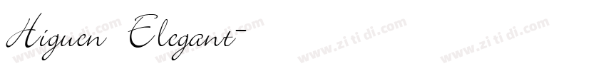 Higuen Elegant字体转换